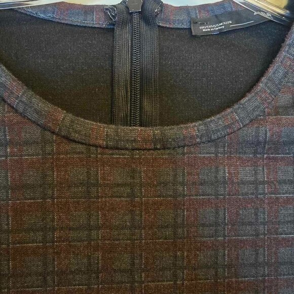 Zara Long Sleeve Midi Bodycon Dress - Gray Plaid - WB Collection - Picture 6 of 8